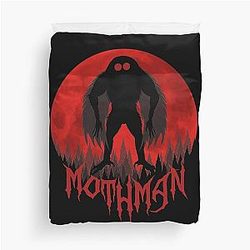 Mothman Full Moon, Cool Cryptid Mothman Duvet Cover for Men, Women and Kids