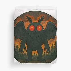 Cryptid Mothman Art Duvet Cover