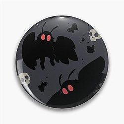 Mothman Night Grey Pin