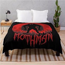 Mothman Full Moon! Cryptid Throw Blanket for Men, Women, and Kids