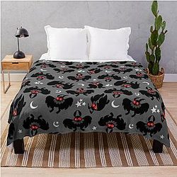 Cute Cryptids Mothman Pattern Throw Blanket