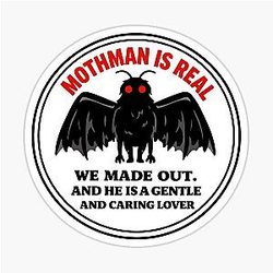 Mothman Is Real Funny Mothman Bumper Sticker