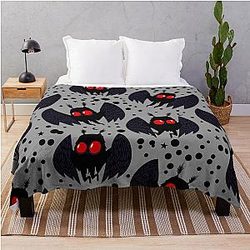 Mothman Silver Throw Blanket