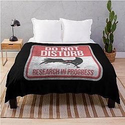 Do Not Disturb - Mothman Research Throw Blanket