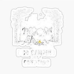 Camping for the Cryptids Bigfoot Mothman Alien Sasquatch Sticker