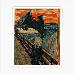 Mothman Scream West Virginia Cryptid T-Shirt Sticker
