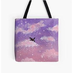 Pastel Mothman Sky Print Tote Bag