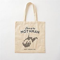 Home of the Mothman State Cryptids Cotton Tote Bag