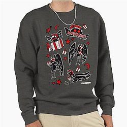 Cryptid Christmas Mothman Pullover Sweatshirt