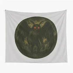 Mothman Cryptid Art Tapestry