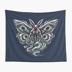 Spooky Mothman Design Tapestry