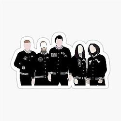 Motionless in White member outlines sticker