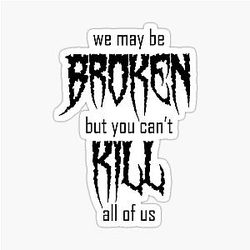 Motionless in White Black Sticker