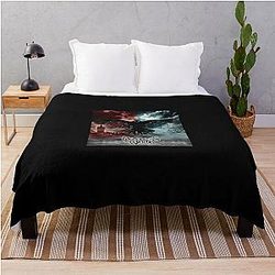 Motionless in White Gagak Hitam Art Gift for Fan Throw Blanket
