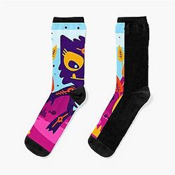 Birthday Girl Mountain Monster Vintage Style Socks