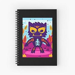 Birthday Girl Mountain Monsters Sea Monster Spiral Notebook
