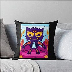 Birthday Girl Vintage Style Sea Monsters Pillow