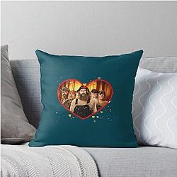 Mountain Monsters Valentine Throw Pillow