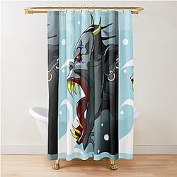 Mountain Sea Monster Shower Curtain