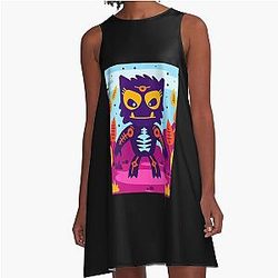 Birthday Girl Vintage Style A-Line Sea Monster Dress