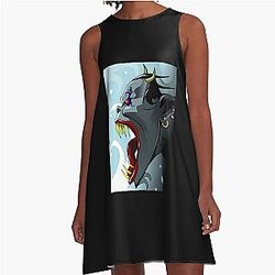 Girls Love Anime and Mountain Monsters Sea Monster Awesome A-Line Dress