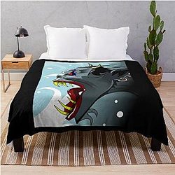 Girls Love Anime and Mountain Monsters Sea Monster Awesome Throw Blanket