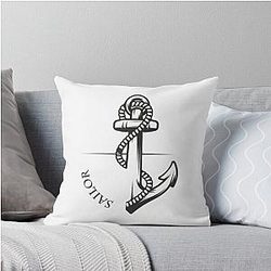 Anchor Sailor Mr Ballen Throw Pillow