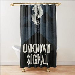 Unknown Signal – MrBallen Style Strange Mystery Illustration Shower Curtain