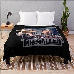 Mr. Ballen Black Throw Blanket