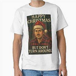 Creepy Christmas Warning MrBallen Style Holiday Mystery Art Classic T-Shirt