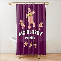 Mr Blobby Plumber - Mr Blobby Handyman - Mr Blobby Boss t shirt Shower Curtain