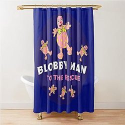 Mr Blobby Husband and Wife Boss t-shirt Shower Curtain