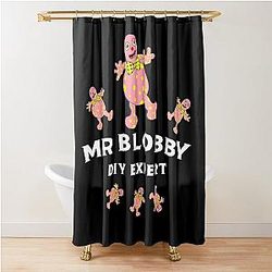 Mr Blobby DIY -Mr Blobby handyman - Mr Blobby Expert - Mr Blobby Boss -t shirt Shower Curtain