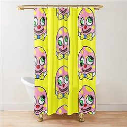 Mr Blobby 90s Nostalgia Pink Yellow Shower Curtain