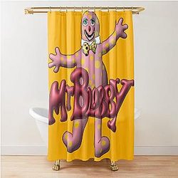 Mr Blobby Retro Shower Curtain