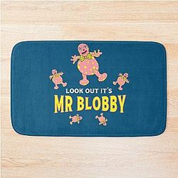 Mr Blobby Husband Wife Boss t shirt Bath Mat