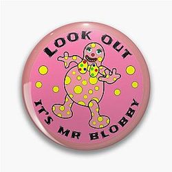 Mr Blobby - Husband - Wife - Boss - t shirt Pin