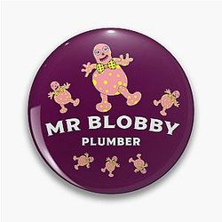 Mr Blobby Plumber Handyman Boss Pin