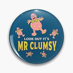 Mr Blobby Husband Clumsy People T shirt Pin