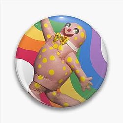 Mr Blobby Rainbow Pin