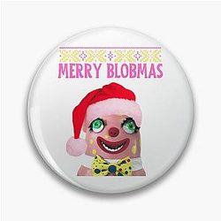 Mr Blobby Christmas Pin