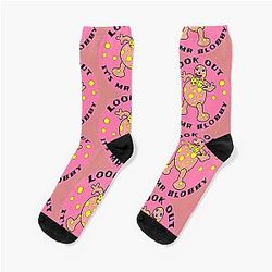 Mr Blobby Husband and Wife and Boss t shirt Socks