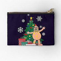 Mr Blobby Christmas Tree Zipper Pouch