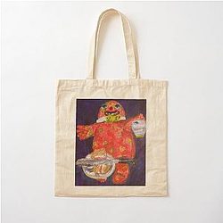 Tea party with Mr. Blobby Cotton Tote Bag