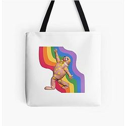 Mr Blobby Rainbow Print Tote Bag