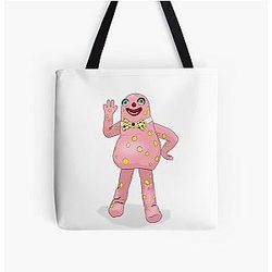 Mr Blobby Fan Art Tote Bag With White Background All Over Print