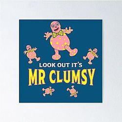 Mr Blobby Husband - Clumsy People t shirt Poster