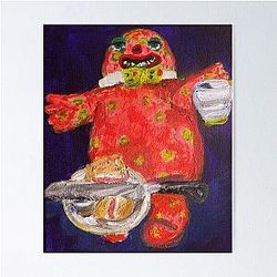 Tea party with Mr Blobby Poster