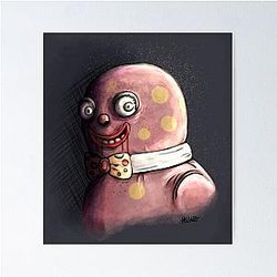 Nightmare Mr. Blobby Closeup Poster