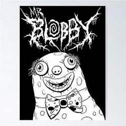 Mr. Blobby Metal Poster